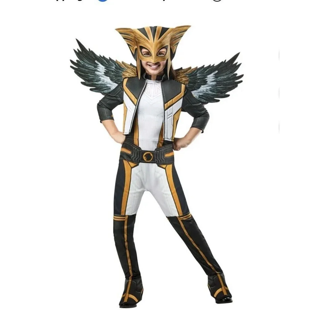 Hawkgirl DC Comics Complete Costume Girls Size M 7-8 Superman Halloween NEW